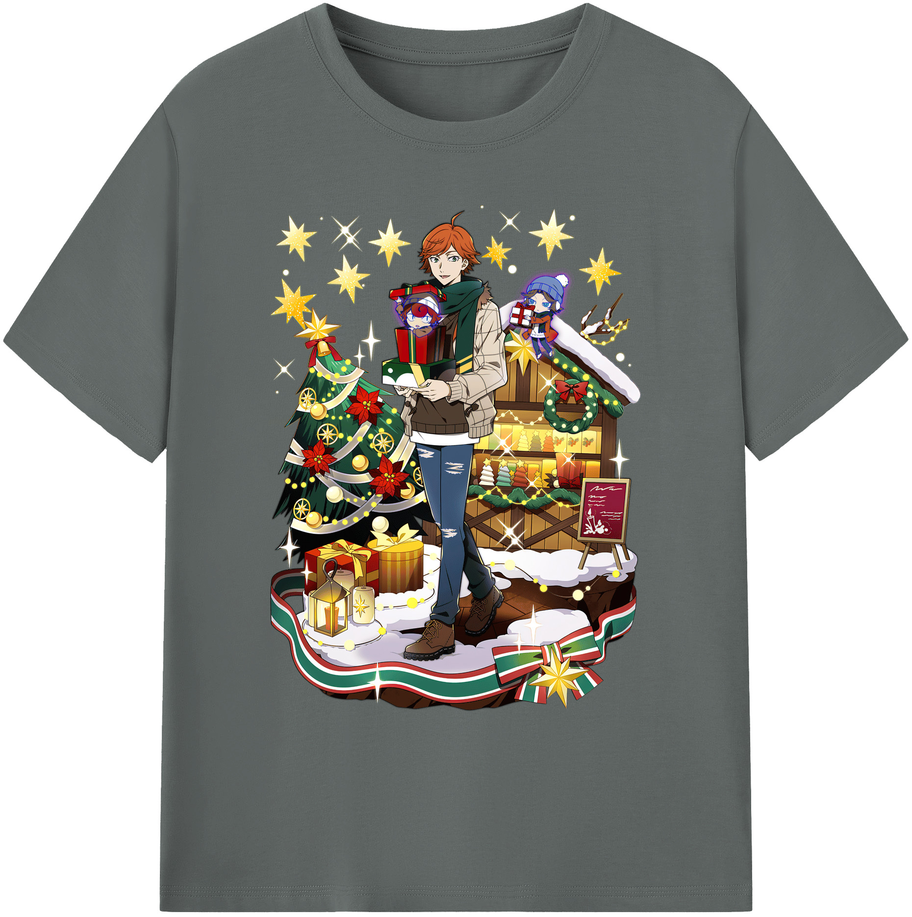 （画像用） 文豪ストレイドッグス Bungo Stray Dogs 綿100％ メンズ半袖Tシャツ｜肌触りやわらか＆通気性